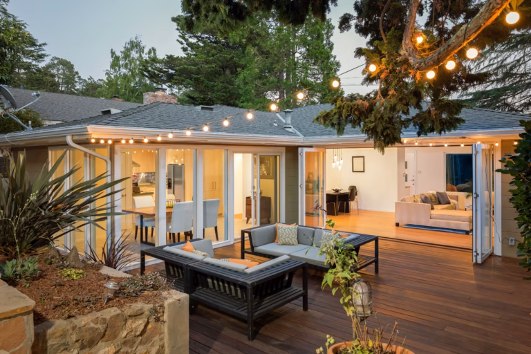 Living Room to Patio outdoor lighting